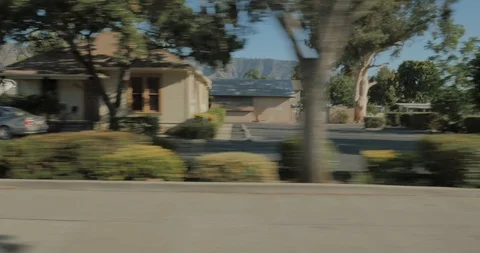 Side right driving plate - Ojai Ave at Bald St, Ojai Stock Footage 102019610