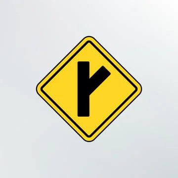 Side Road diagonal icon. Stock Illustration