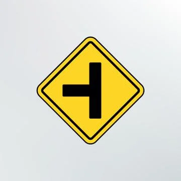 Side Road sign icon. Stock Illustration