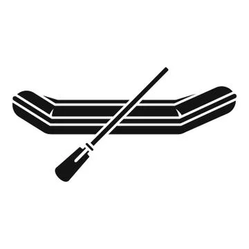 Side rubber boat icon, simple style Stock-Illustration