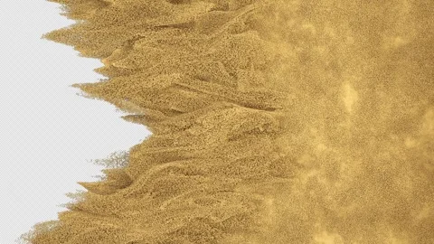 Side Sand Wipe Transition Alpha Stock Footage 310732975