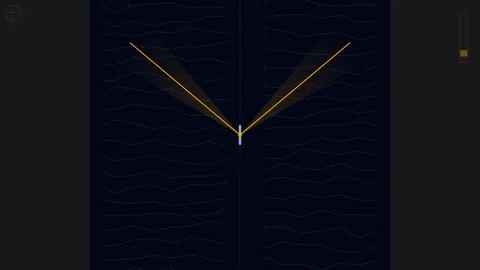 Side Scan Sonar Acoustic Mapping Sweep with Amber Backscatter and Seabed To.. Stock Footage 347338941