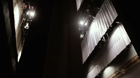 Side scenes of a theater and lighting Video stock 71096253