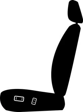 Side seat icon on white background. Car seat sign. Modern car seat symbol. Illustrazione stock