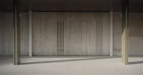 Side shot of stylish beautiful mixed race young female passing by minimalistic Stock-Footage 138117358