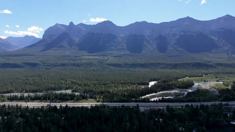 Side shot of Trans Canada Highway Stock Footage 283287650