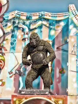 Side show animated gorilla Stock Photos