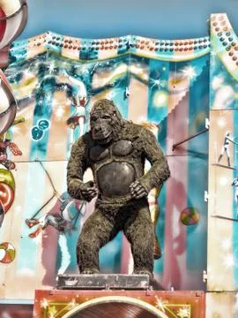 Side show animated gorilla Stock Photos