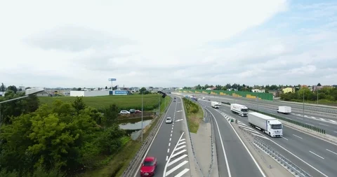 Side To Side Flight Over Highway Stock-Footage 92797439