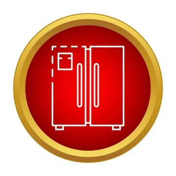 Side by side refrigerator freezer appliance icon 库存插图