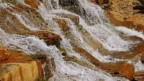 Side by side UTV at top of Toquerville Falls Stock Footage 252098214