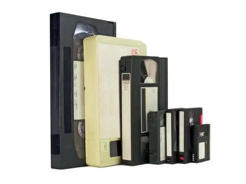 Side by side videotapes Stock Photos