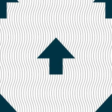 This side up sign icon. Fragile package symbol. Seamless pattern with geometric Illustrazione stock
