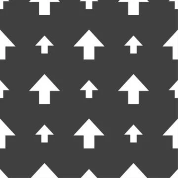 This side up sign icon. Fragile package symbol. Seamless pattern on a gray backg Stock Illustration