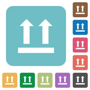 Side up sign rounded square flat icons Stock Illustration