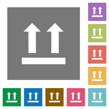 Side up sign square flat icons Illustrazione stock