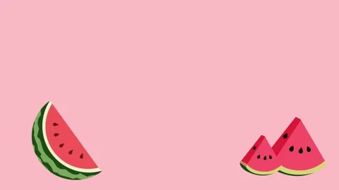 Side Slice Watermelon Pop Stock Footage 335630704