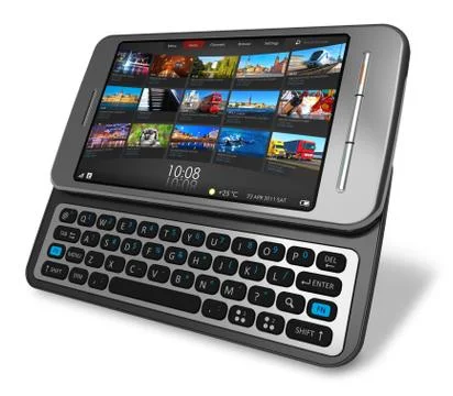 Side slider touchscreen smartphone Stock Illustration