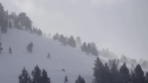 Side of Snowy Hill Stock Footage 210981053