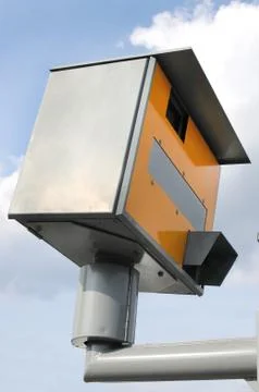Side on speed camera Stock Photos