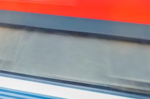 Side of speeding train Foto stock