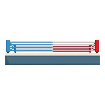 Side sport ring icon cartoon vector. Game training field Stock Illustration