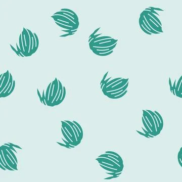 Side swept bangs emo glyph seamless pattern Stock Illustration