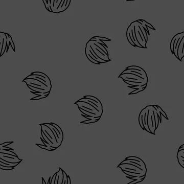 Side swept bangs emo vector seamless pattern Illustrazione stock