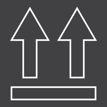This Side Up symbol line icon, logistic Stock Illustration