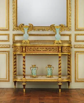 Side table (commode servante or commode desserte) ca. 1790 Jean Henri Riese.. Stock Photos