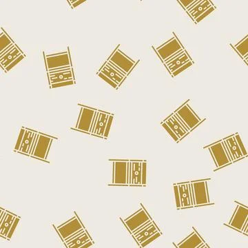 Side table living room glyph seamless pattern Stock Illustration