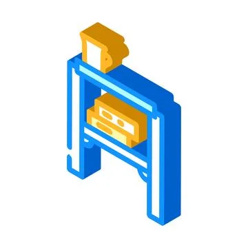 Side table living room isometric icon vector illustration Stock Illustration