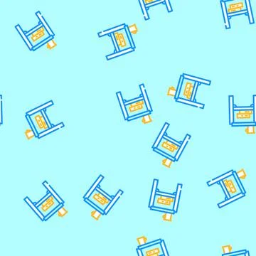 Side table living room vector seamless pattern 스톡 일러스트
