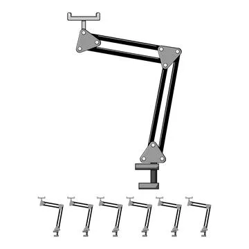 Side table phone holder cartoon vector graphic Illustrazione stock
