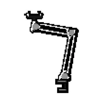 Side table phone holder pixel art vector illustration Stock Illustration