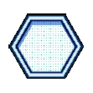 Side top view pool pixel art vector illustration Stock Illustration