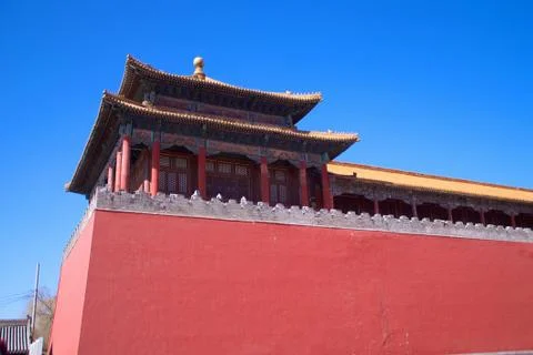 A side tower along The Upright Gate Stock Photos