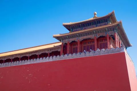 A side tower along The Upright Gate Stock Photos