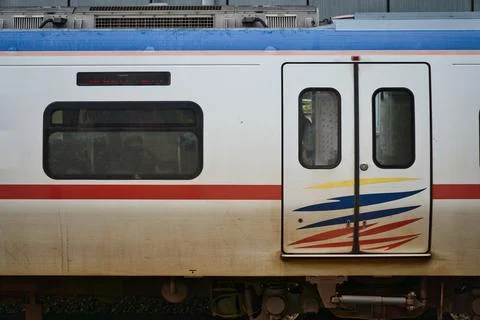 Side of a train car. Foto stock