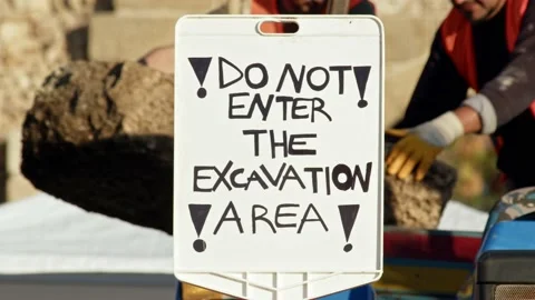 Side, Turkey - CIRCA 2022: close up view of the inscription do not enter Stock Footage 227064067
