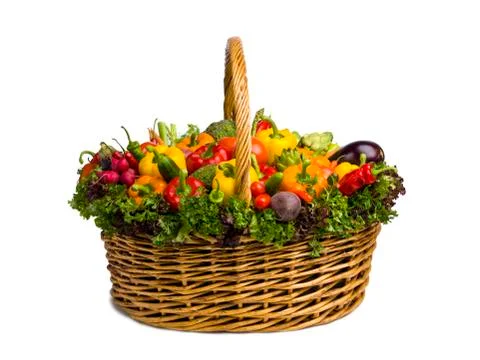 Side of vegetable basket Stock Photos
