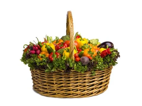 Side of vegetable basket Stock Photos