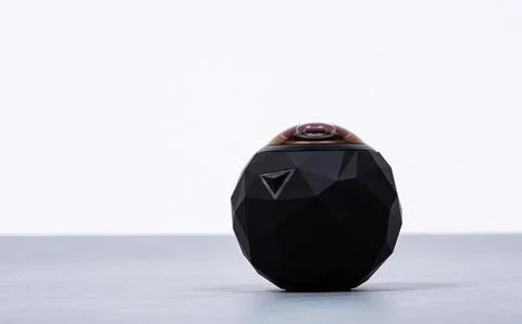 Side view of 360Fly 4K, a omnidirectional video camera Stock Photos