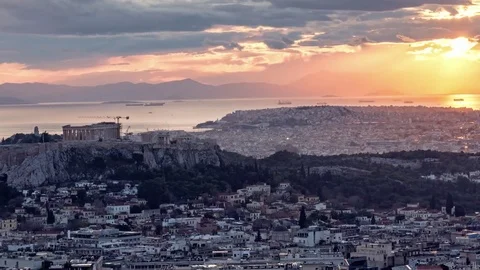 side view of acropolis_ 4k time lapse | Stock Video | Pond5