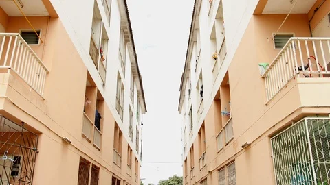 Side view of the apartment Stock Footage 98518553