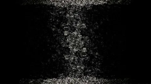 Side view of ascending bubbles Stock-Footage 75814009