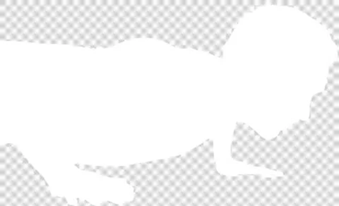 Side view of athlete doing push-up Stock Illustration