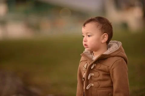 Side view of a baby boy Stock Photos