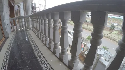 Side view of a balcony Stock Footage 97266544