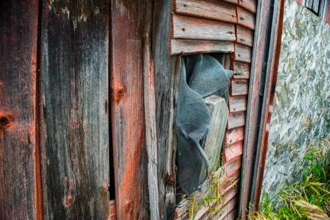 Side view of barn distress Stock Photos